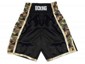 Custom Boxing Shorts : KNBSH-034-Black